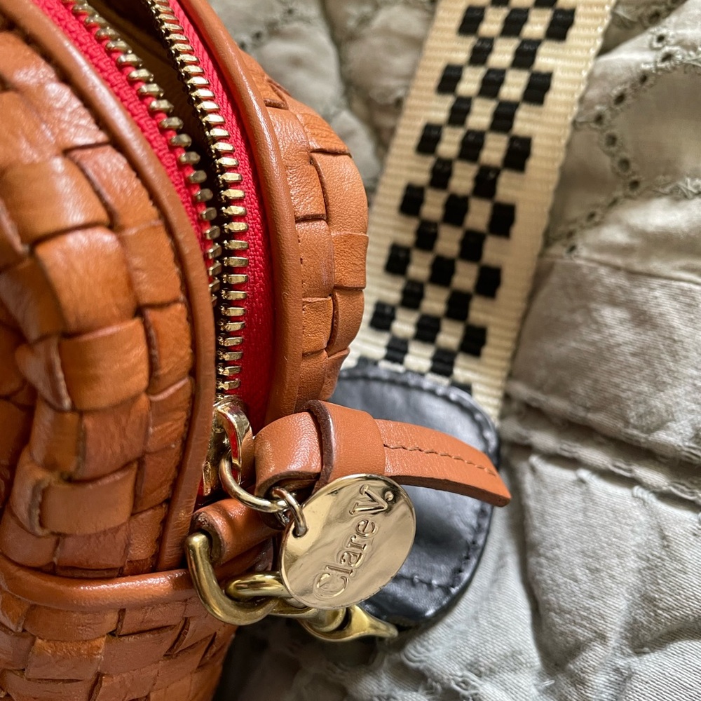 Clare V real leather bag8 inches long.